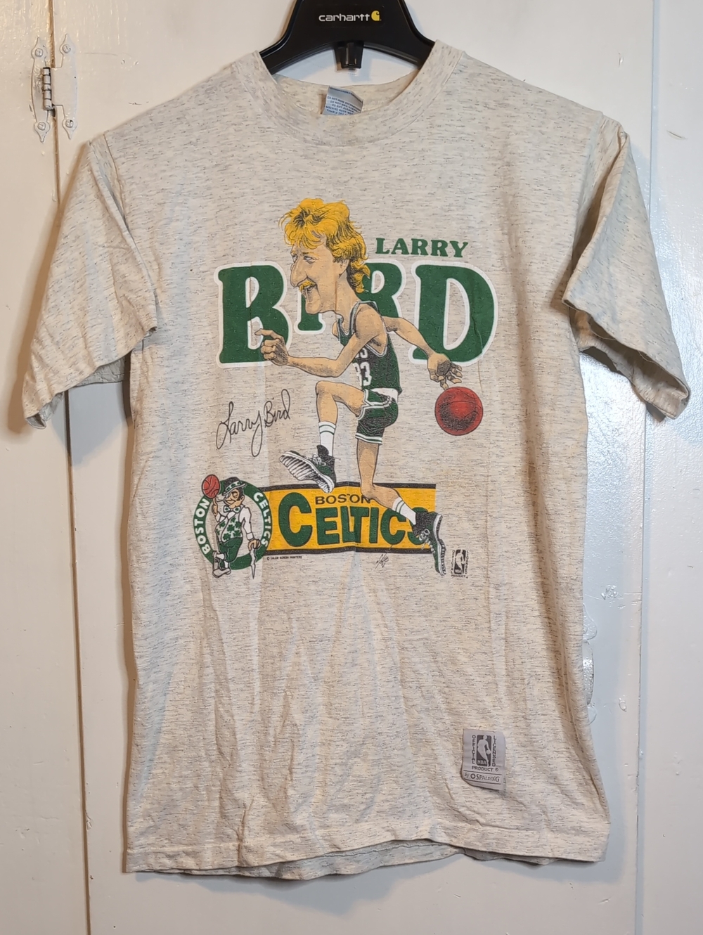 Vint. 80s Larry Bird Boston Celtics NBA tee mens medium
